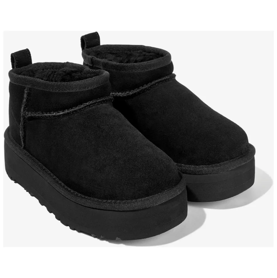 Klassische Ultra Mini Platform Schwarze Stiefel