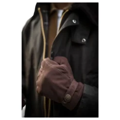 Klassischer warmer Winterhandschuh aus Nubukziegenleder