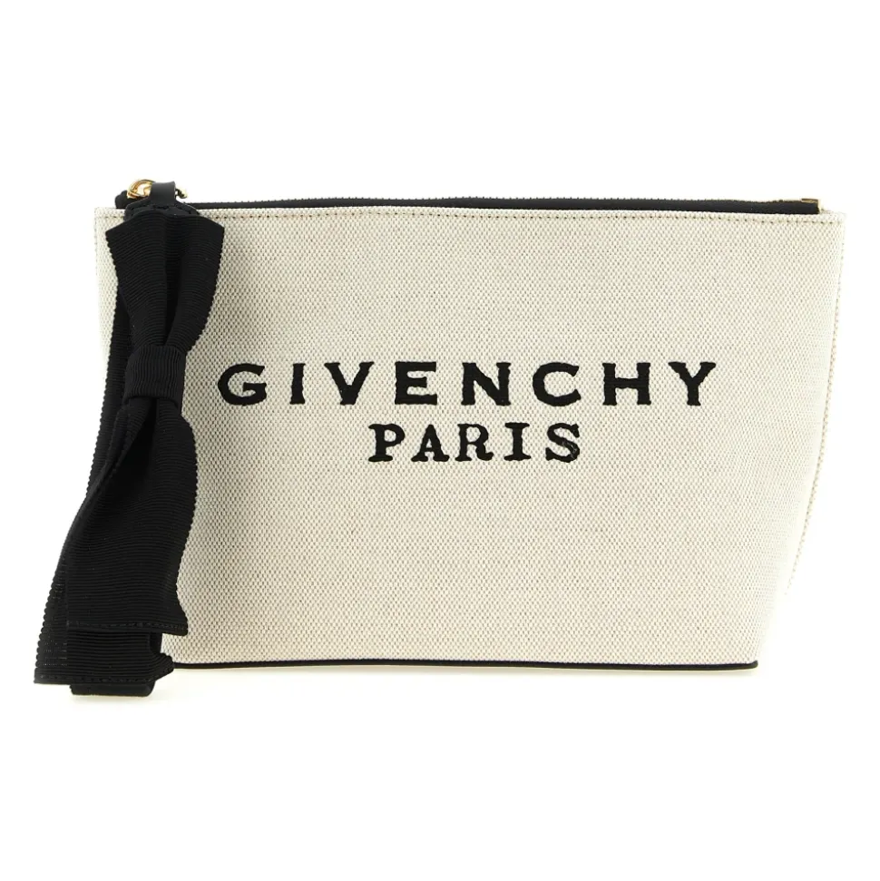 Kleine Canvas-Tasche mit Schleife