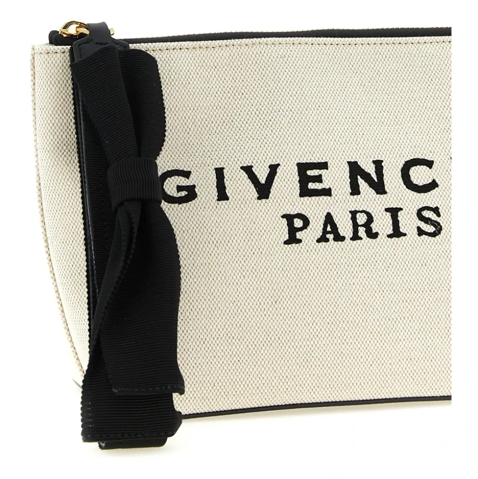 Kleine Canvas-Tasche mit Schleife