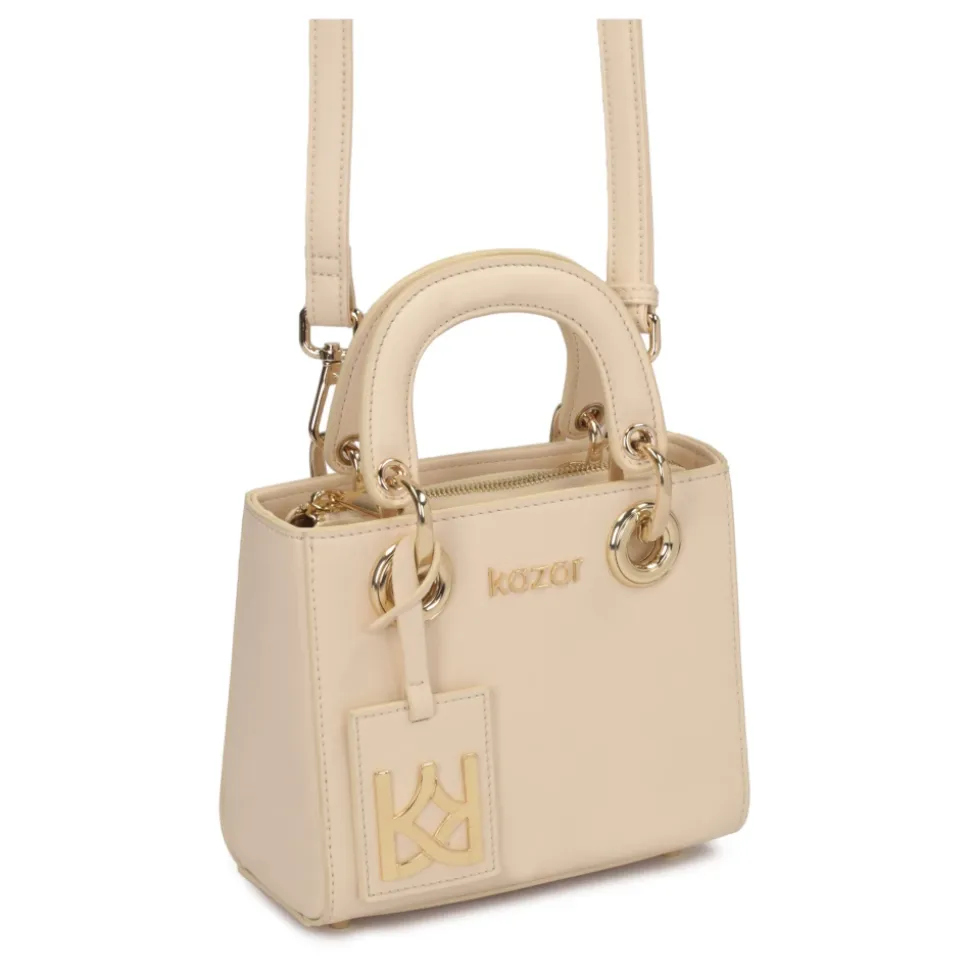Kleine Ledertasche mit Griffen