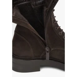 Knöchelhohe Stiefel aus feinstem italienischen Veloursleder