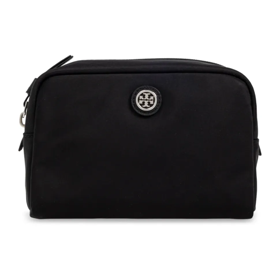 Kosmetiktasche mit Logo-Applikation