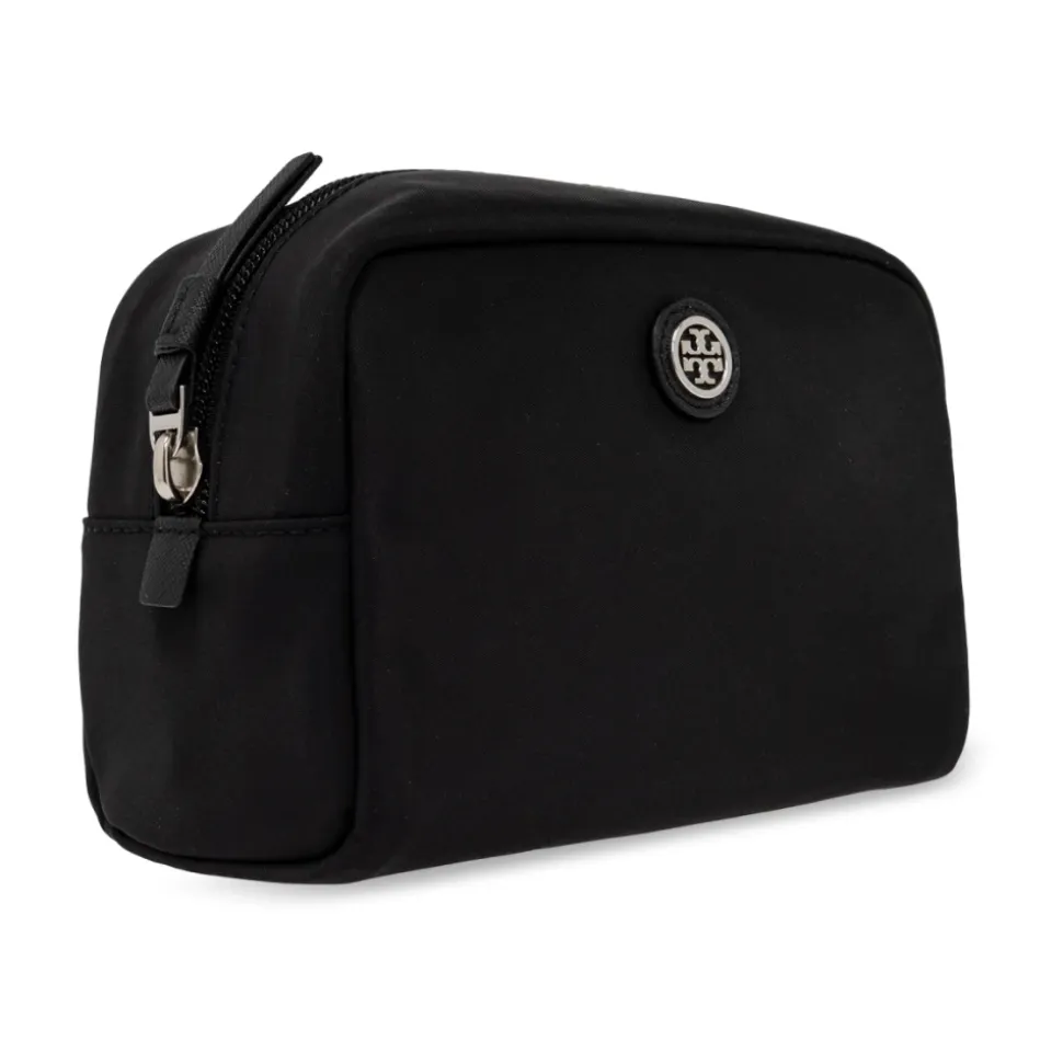 Kosmetiktasche mit Logo-Applikation