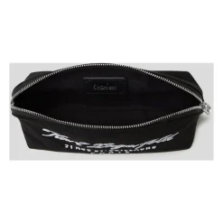 Kosmetiktasche mit Logo-Stickerei