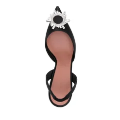 Kristall Schnalle Spitze Zehen Slingback Absätze