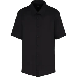 Kurzarmhemd schwarz Regular Fit