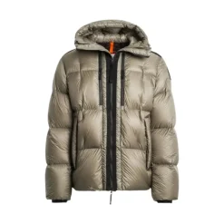Kurze Daunenjacke mit Kapuze im Powder-Stil