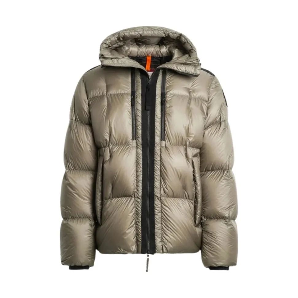 Kurze Daunenjacke mit Kapuze im Powder-Stil