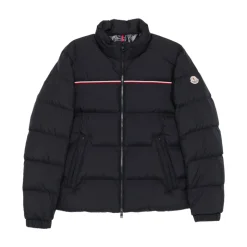 Kurze Daunenjacke mit Tricolor-Detail