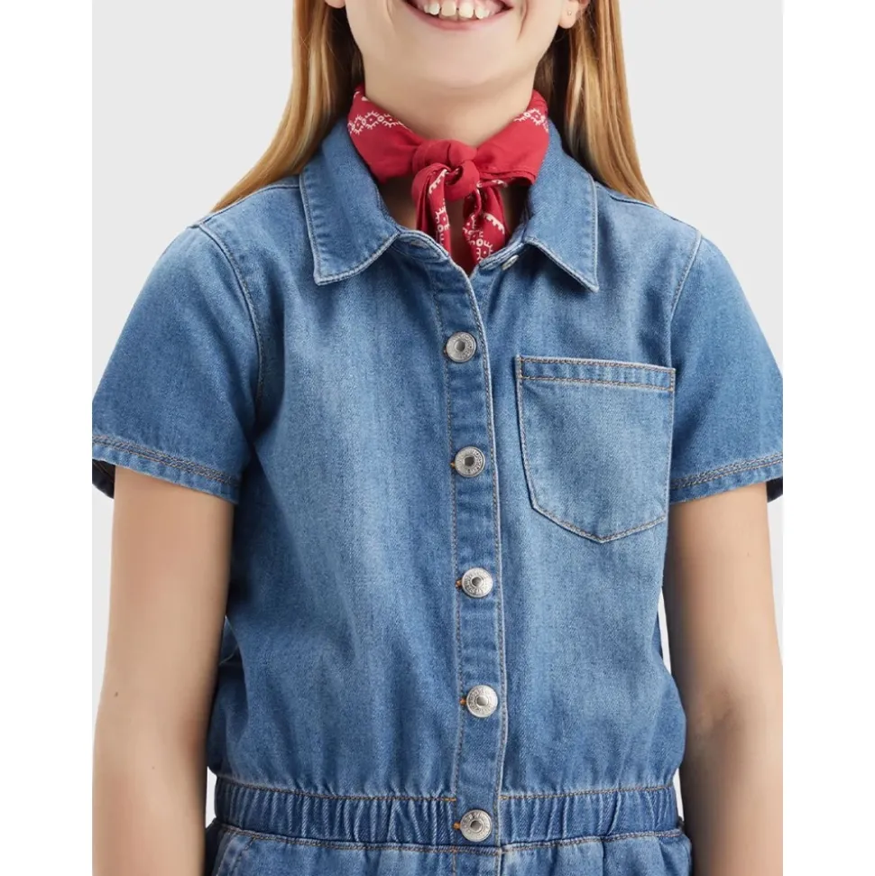 Kurzer Denim-Overall