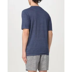 Kurzärmeliges Leinen-T-Shirt