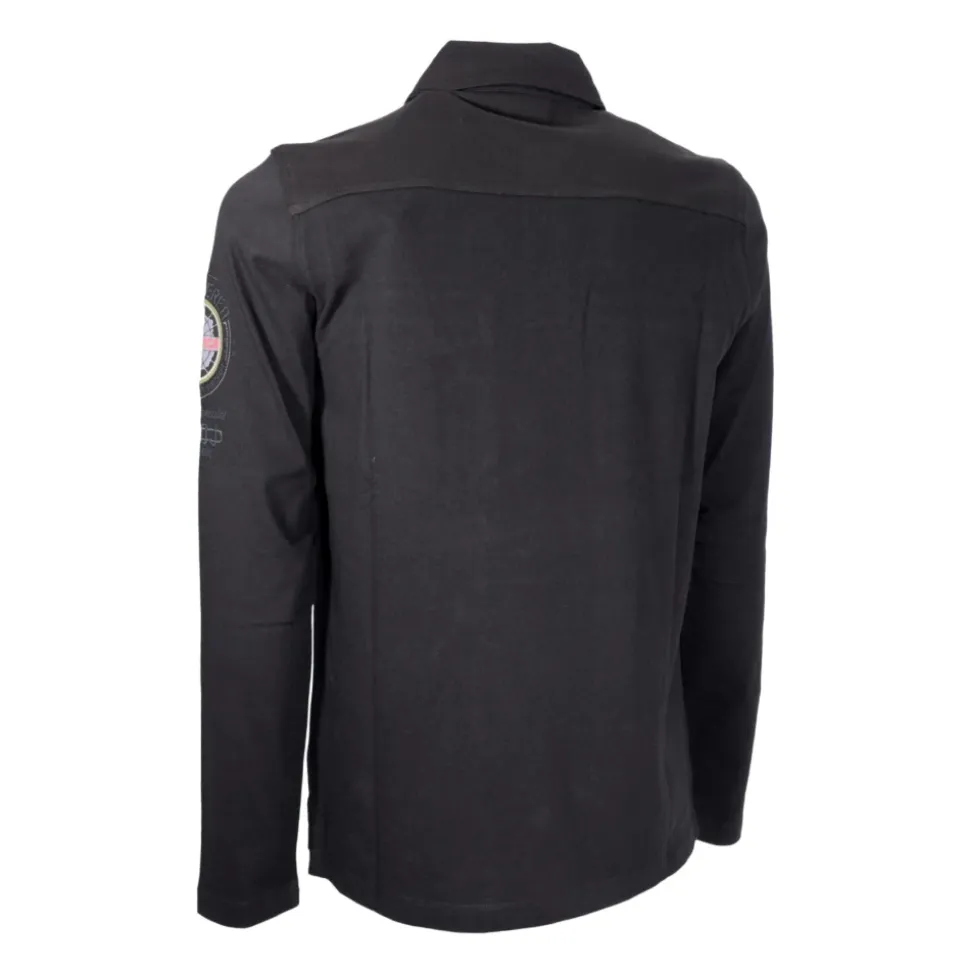 Langarm-Polo mit Welt der Luftfahrt Patches