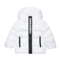 Lange gefütterte Jacke mit Logo