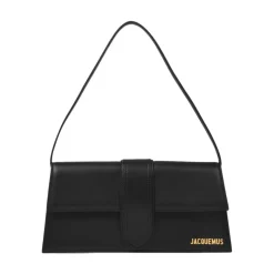 Lange Ledertasche mit abnehmbarem Riemen