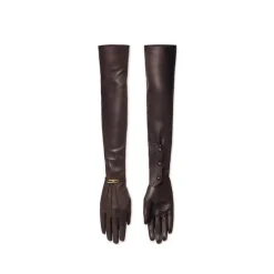 Lange Nappa-Handschuhe mit Schmuckdetail
