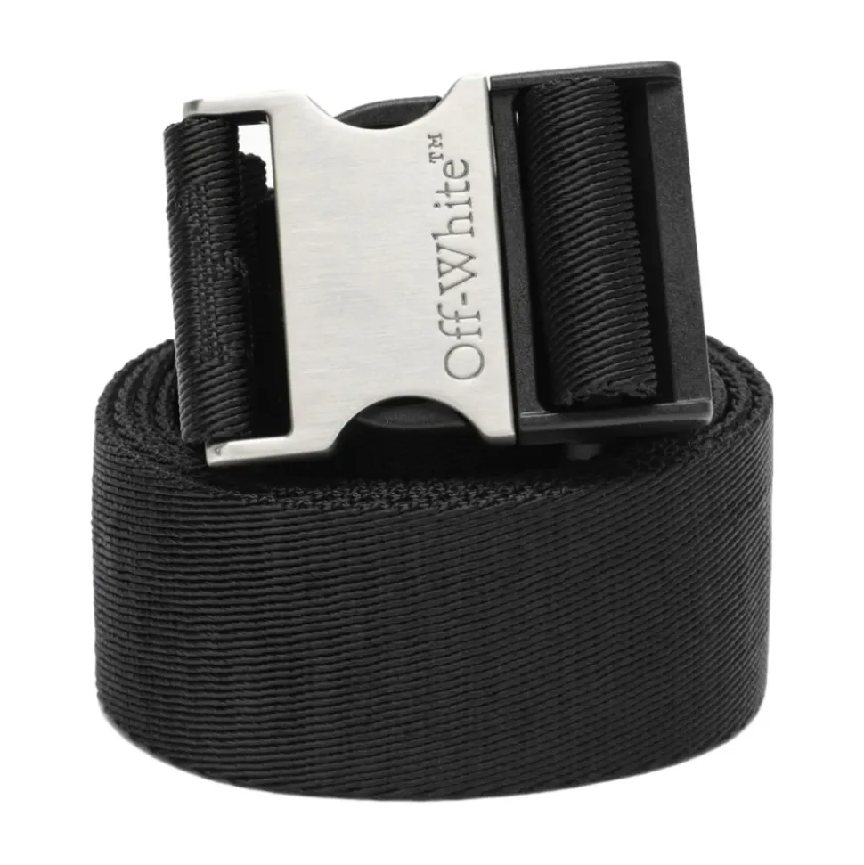 Langer Logo-Tape-Gürtel Schwarz