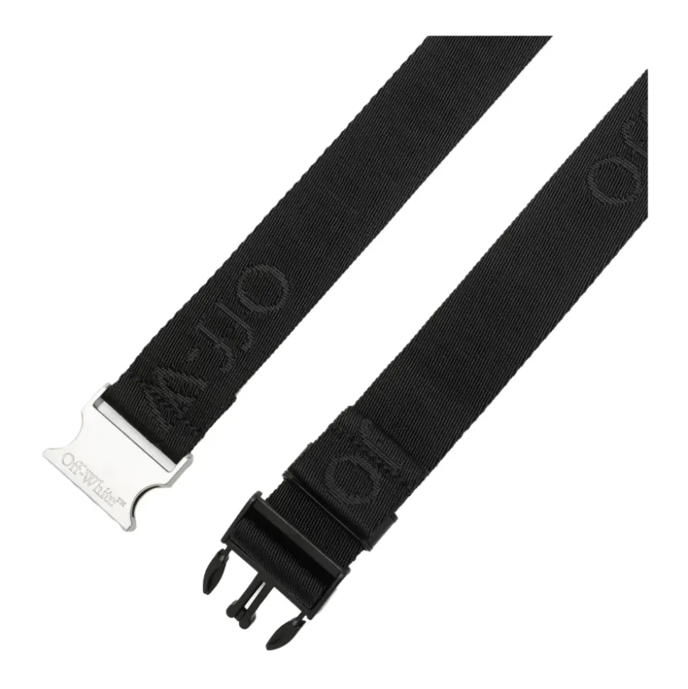 Langer Logo-Tape-Gürtel Schwarz