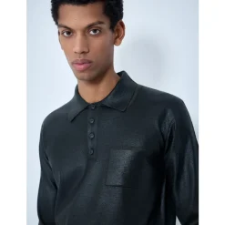 Langärmeliges Poloshirt