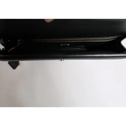 Leather Logo Plaque Briefcase Bag