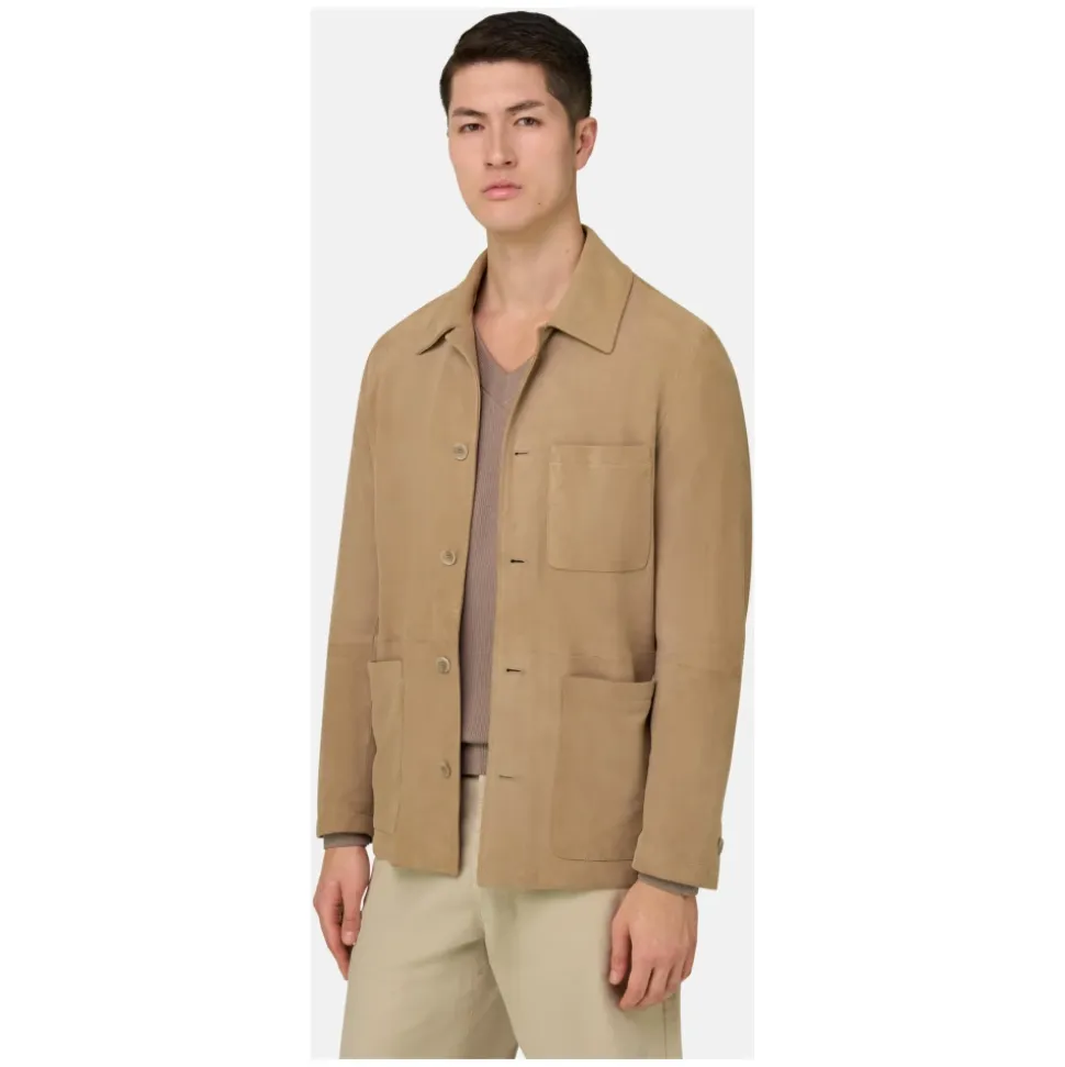Leather Work Shirt Jacket