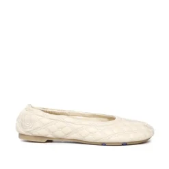 Leder Ballerina Flats mit Steppdesign