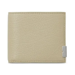 Leder Bifold Geldbörse mit Logo-Plakette