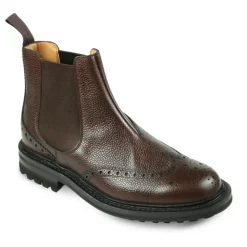 Leder Chelsea Brogue Stiefel