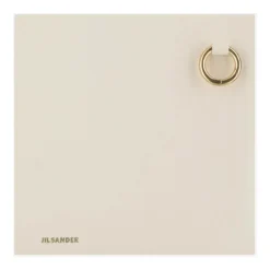 Leder Clutch mit goldenem Logo-Detail