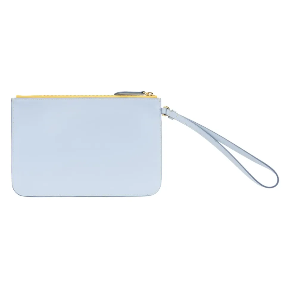 Leder Damen Clutch mit Reißverschluss