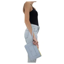 Leder Damen Clutch mit Reißverschluss