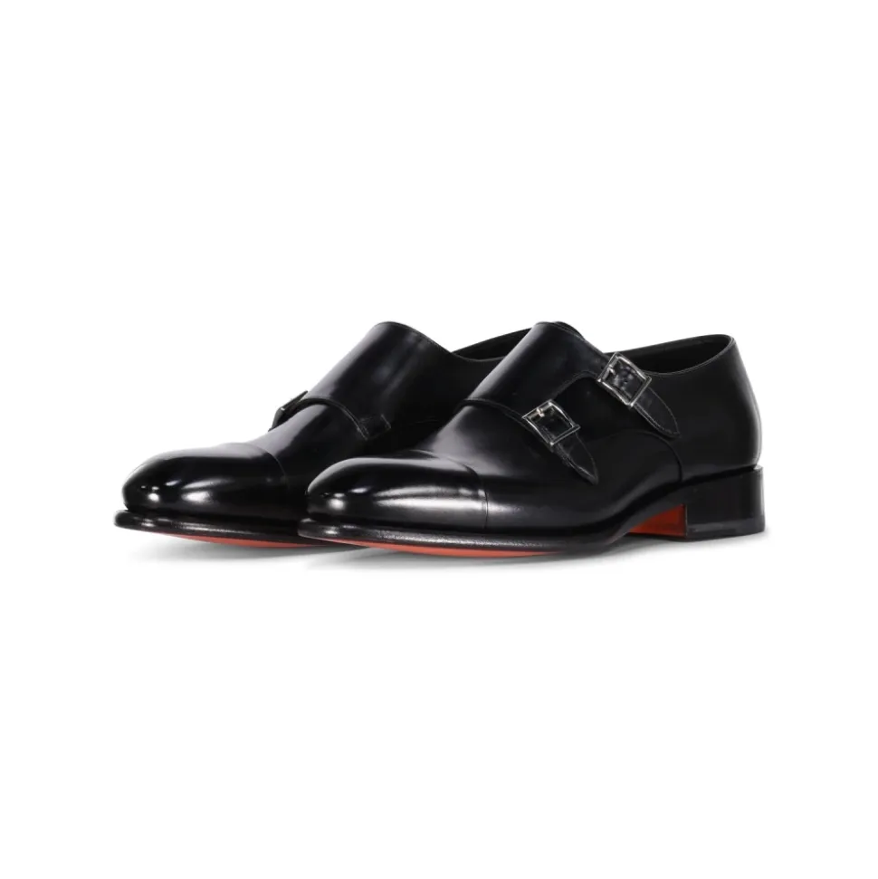 Leder Double Monkstraps