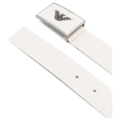 Leder Gürtel mit Logo Schnalle