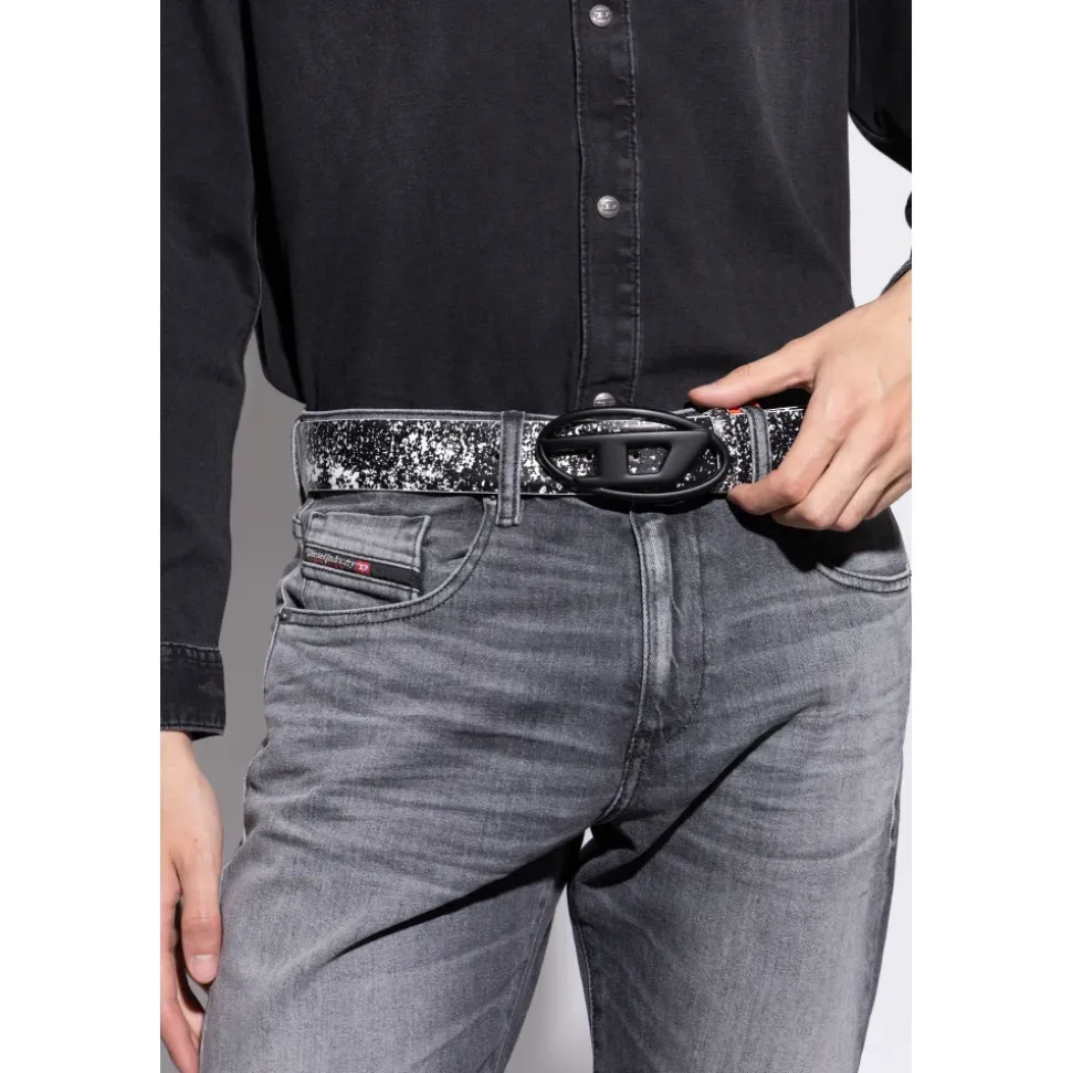 Leder Gürtel OVAL D LOGO B-1DR