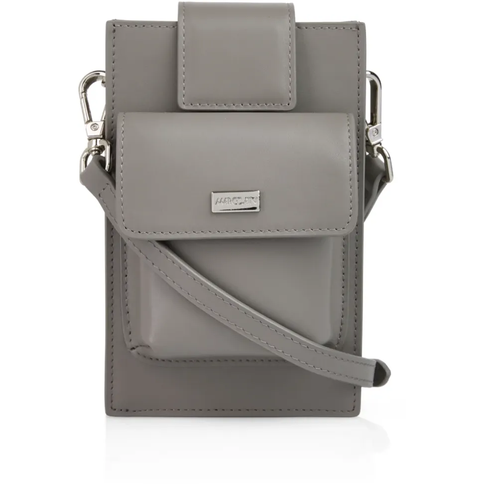 Leder Mini Tasche mit Außentaschen