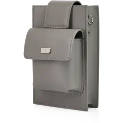 Leder Mini Tasche mit Außentaschen