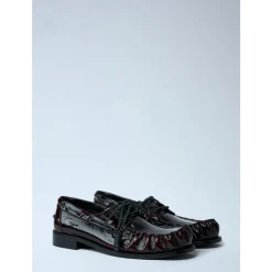 Leder Schnürschuhe, runde Zehe, Italien