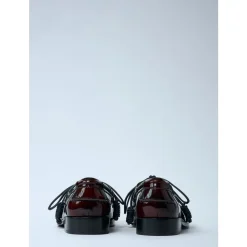 Leder Schnürschuhe, runde Zehe, Italien