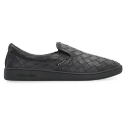 Leder Slip-On Intrecciato Runde Zehenkappe