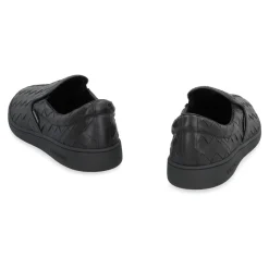 Leder Slip-On Intrecciato Runde Zehenkappe