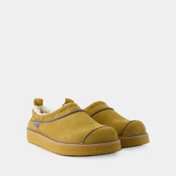 Leder Slip-On Slides - Kamel