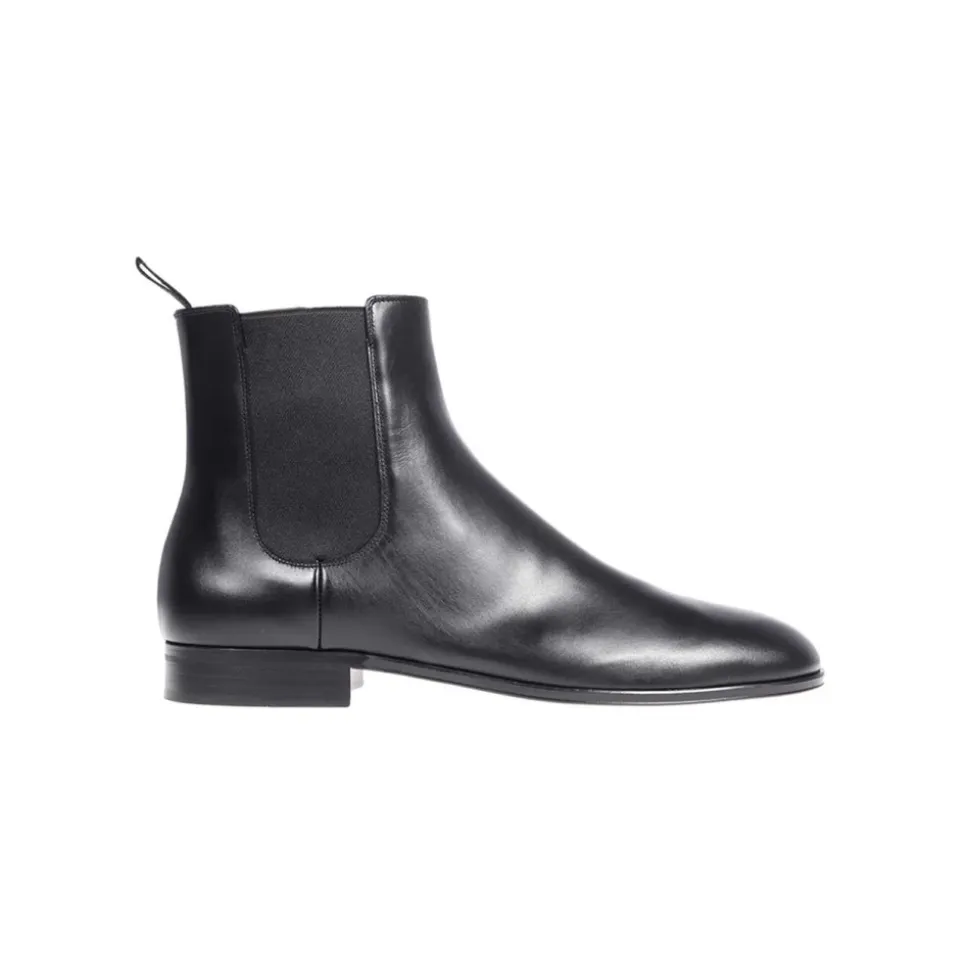 Leder Stiefeletten mit Elastischen Einsätzen