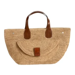 Leder- und Basttasche
