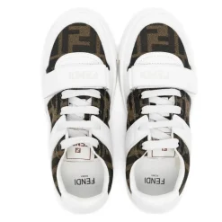 Leder- und Jacquard-Sneakers