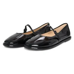 Lederballerinas Alba - Schwarz Lack