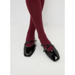 Lederballerinas Alba - Schwarz Lack