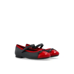 Lederballerinas mit Logo