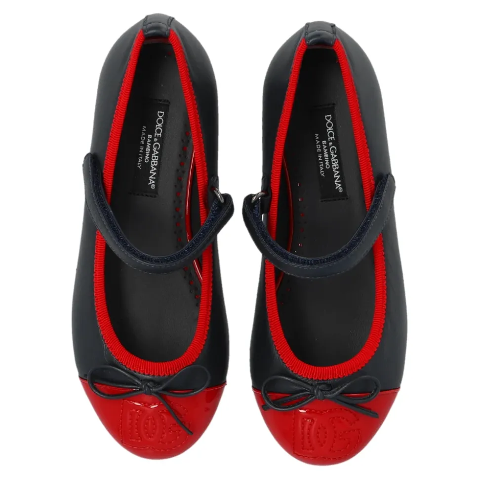 Lederballerinas mit Logo