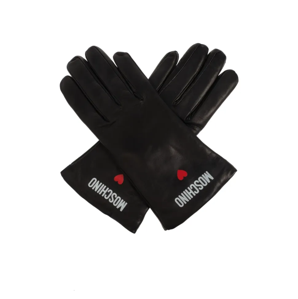 Lederhandschuhe mit bedrucktem Logo