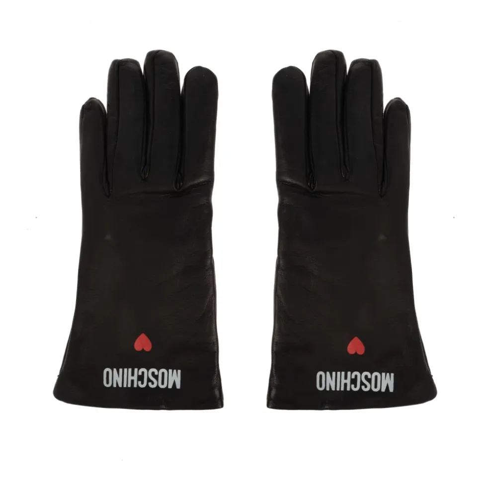 Lederhandschuhe mit bedrucktem Logo